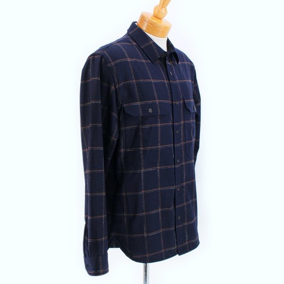 Vince Wool Blend Crosshatch Windowpane Classic Fit Button Down Shirt Jacket XL - Picture 4 of 16